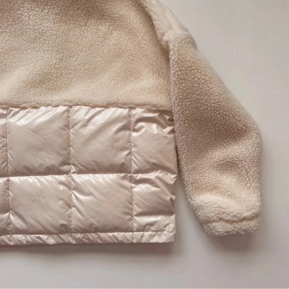 FABLETICS Nelly Mixed Media Half Zip Cream Size Large - Picture 13 of 16